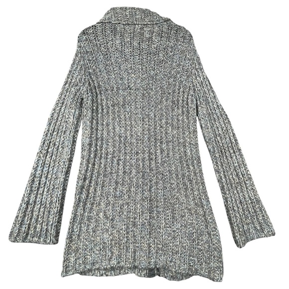 Free People Wool Blend Knitted Chunky Boxy Cozy Long Cardigan Sweater - M - Picture 2 of 16